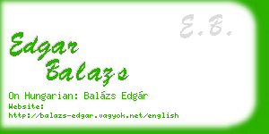 edgar balazs business card